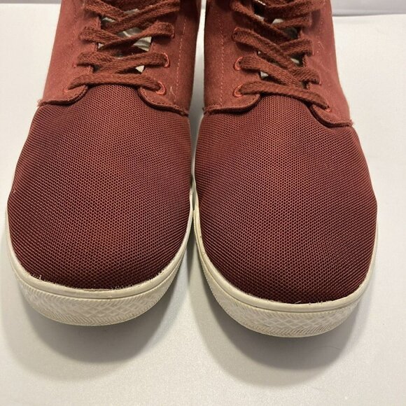 Saola Make An Impact Sustainable Mens 12 Ankle High Top Burgundy Red Shoes - Picture 6 of 14